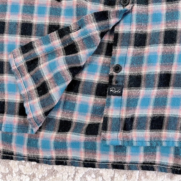 Rails Blue and Black Plaid Button Down Shirt - Picture 9 of 16